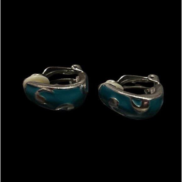 2/$30 Vintage Enamel Clip- on Earrings - Picture 7 of 11